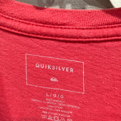 Quiksilver T-Shirt Boys L Red Graphic Boardriding Surf Casual2