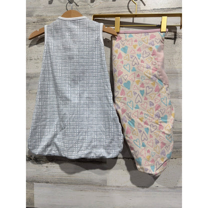 SwaddleMe Sleep Sack Swaddle Bundle Baby Girl 0-3M Pink Grey Hearts Grid3