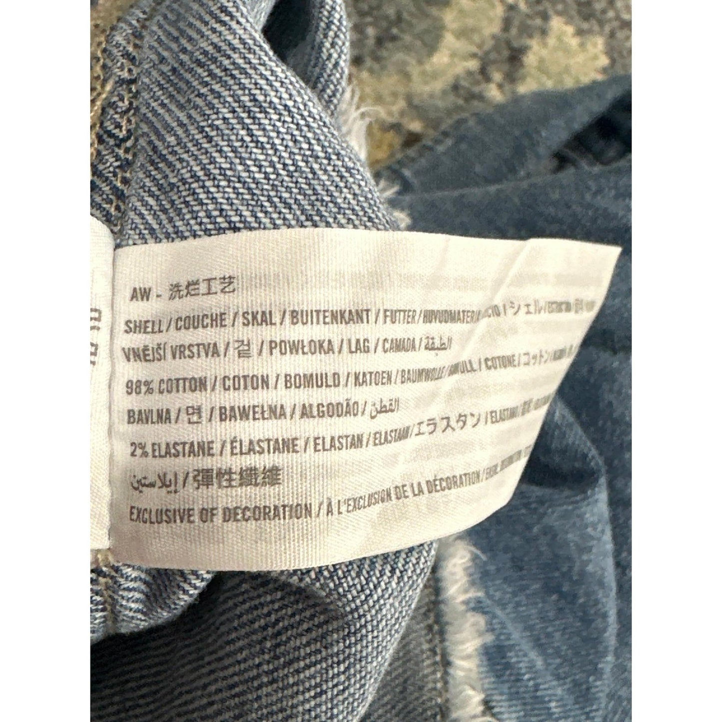 Abercrombie Kids Denim Jacket Girls 11/12 Blue Daisy Embroidered Raw Hem EUC3