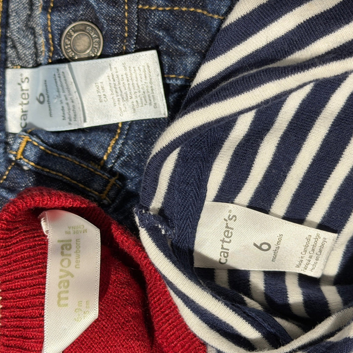 Mayoral Carter's Outfit Set Boys 6M Red Navy Fair Isle Stripe Winter5