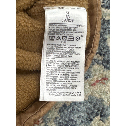 Old Navy Puffer Vest Boys 5T Brown Sherpa Lined Hooded Quilted EUC3