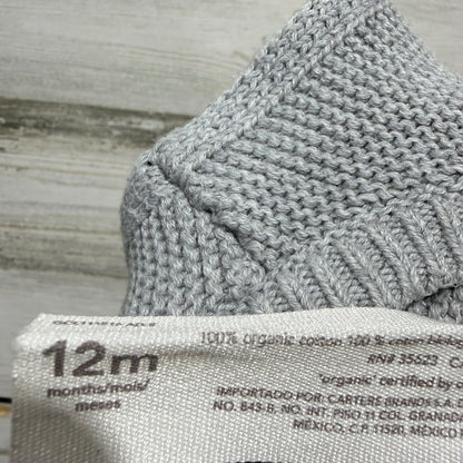 Little Planet Knit Jumpsuit Boys 12M Grey Organic Cotton Garter Stitch3
