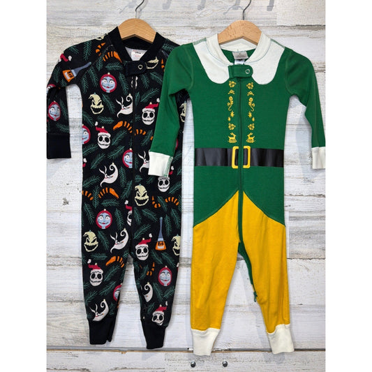 Hanna Andersson Pajamas Kids 18-24M Elf Nightmare Before Christmas Holiday0