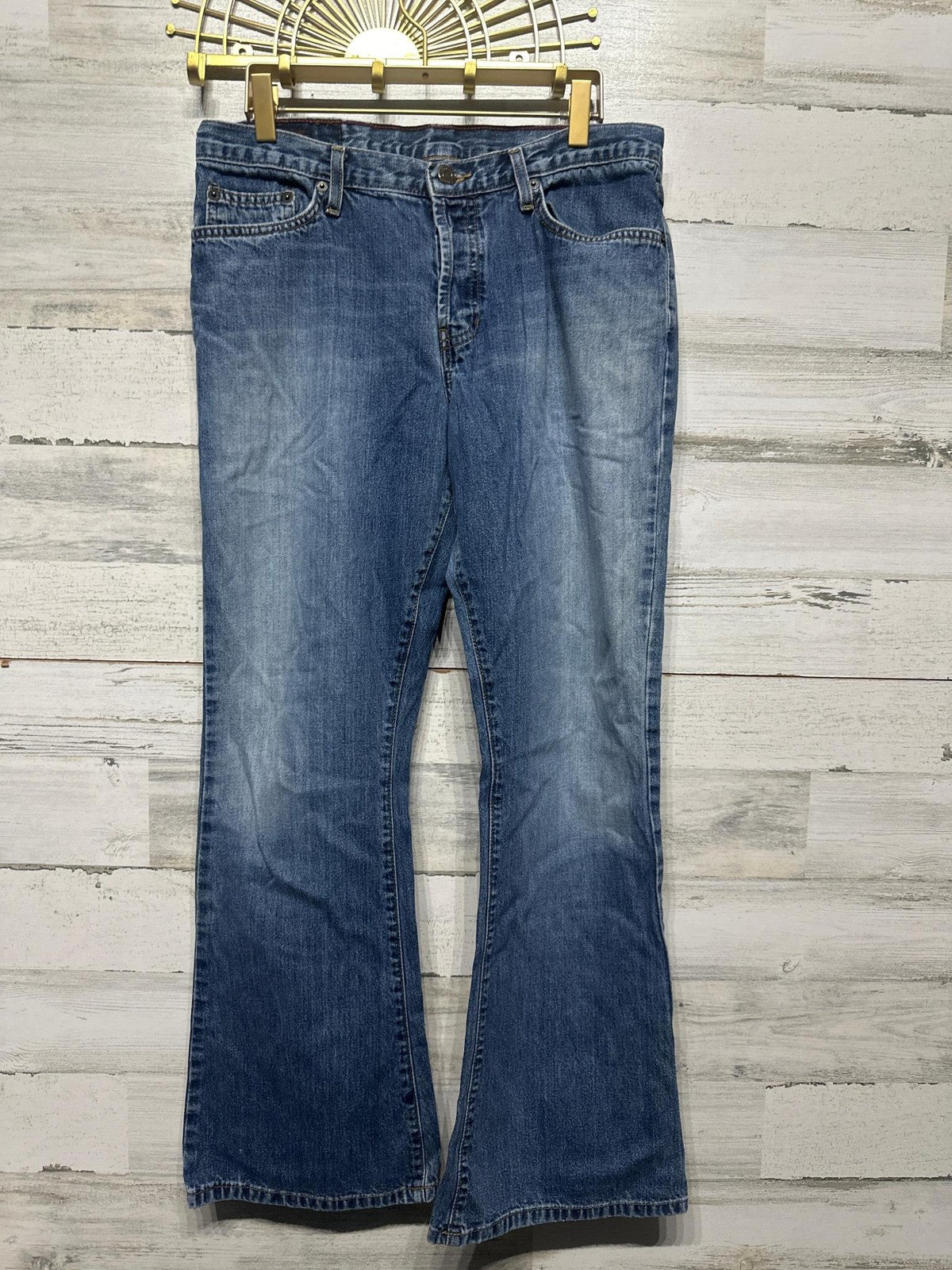 Abercrombie & Fitch Flare Jeans Women 8S Blue Vintage Y2K Made in USA0