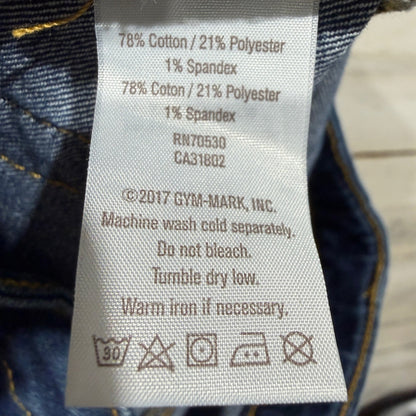Abercrombie Kids Crazy 8 2pc Outfit Set Girls 10/12 Blue Striped Linen Denim EUC9