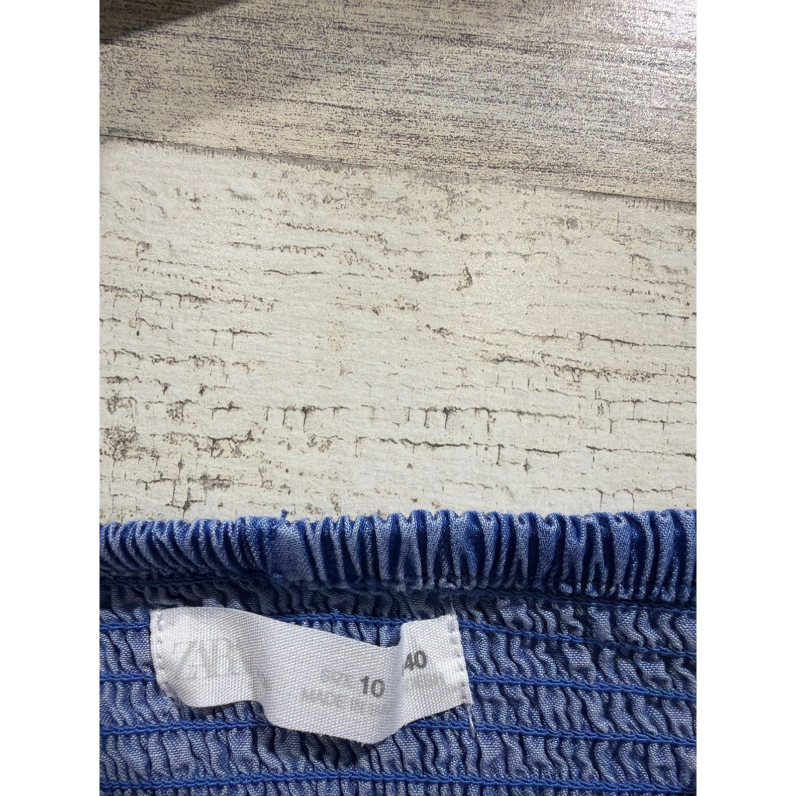 Abercrombie Zara Shirt Bundle Girls 10-12 Blue Striped Smocked Coastal EUC5