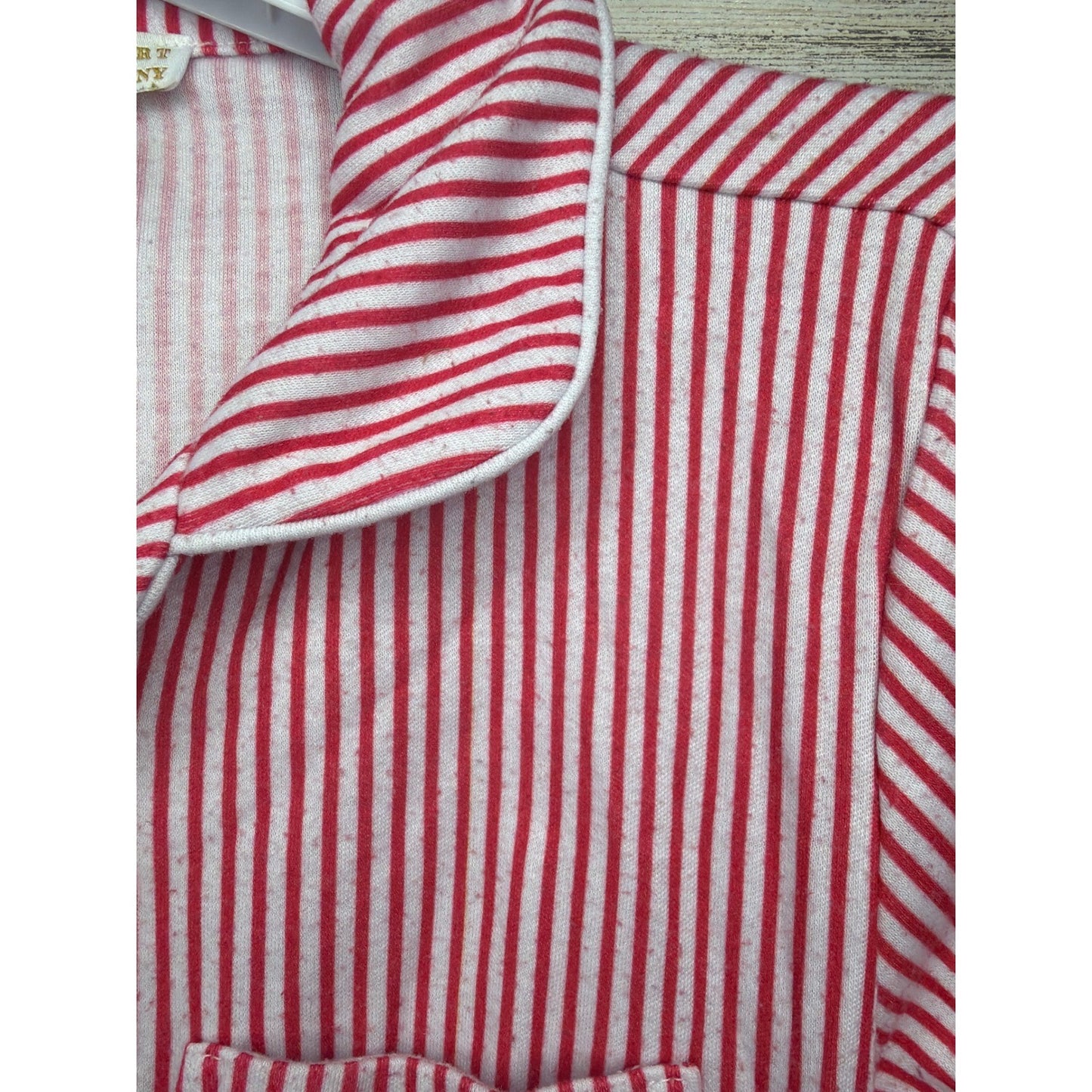 Beaufort Bonnet Company Pajama Set Boys 7 Red Stripe Preppy Sleepwear *Flawed1