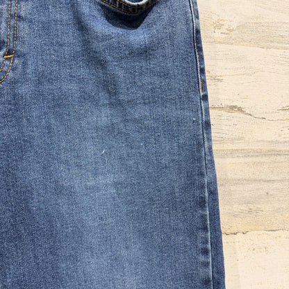 Wrangler Relaxed Boot Cut Jeans Men 30x30 Blue Denim Stretch Western Work GUC2
