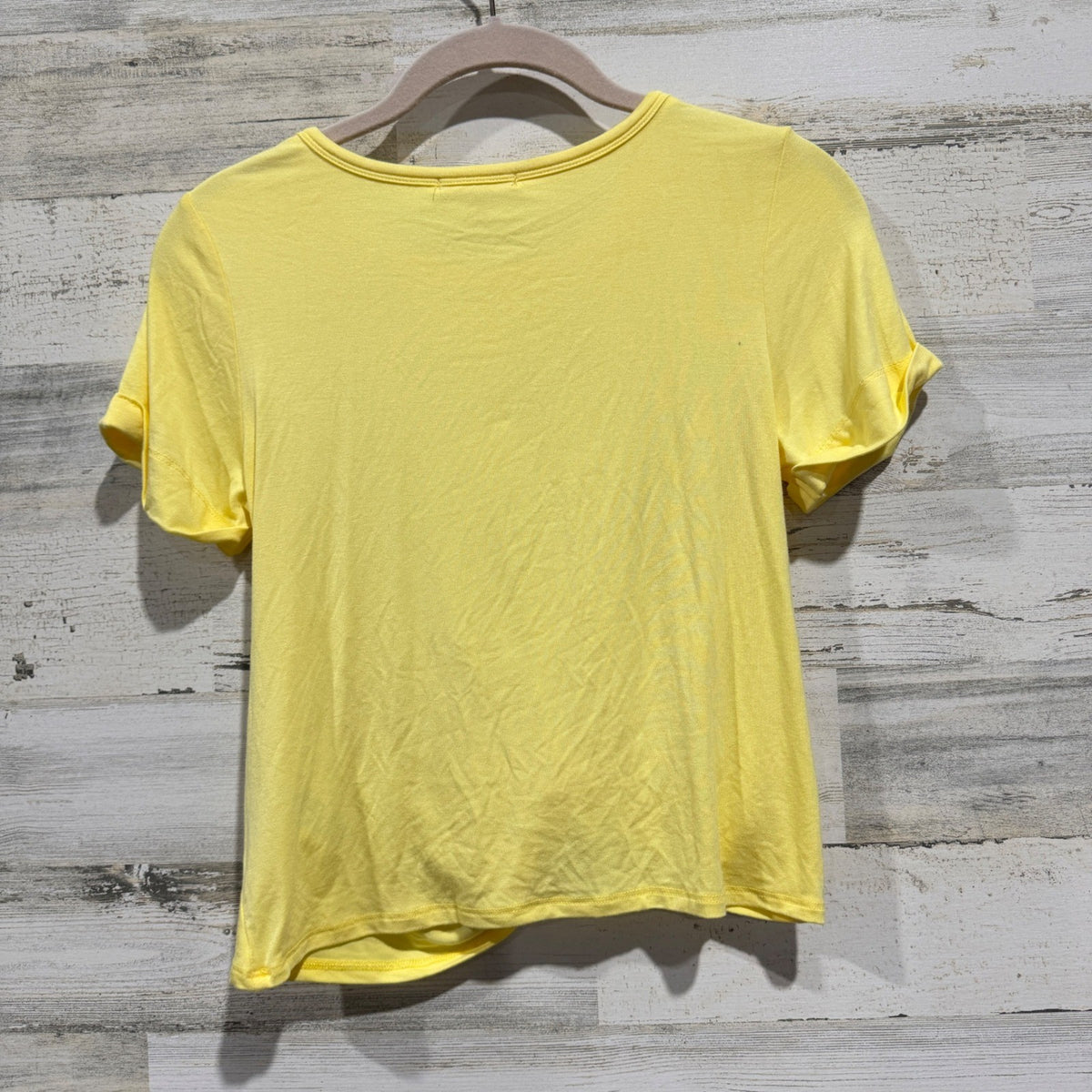 Copper Key Front Knot Tee Girls L 12/14 Yellow Short Sleeve Summer Basic NWT5