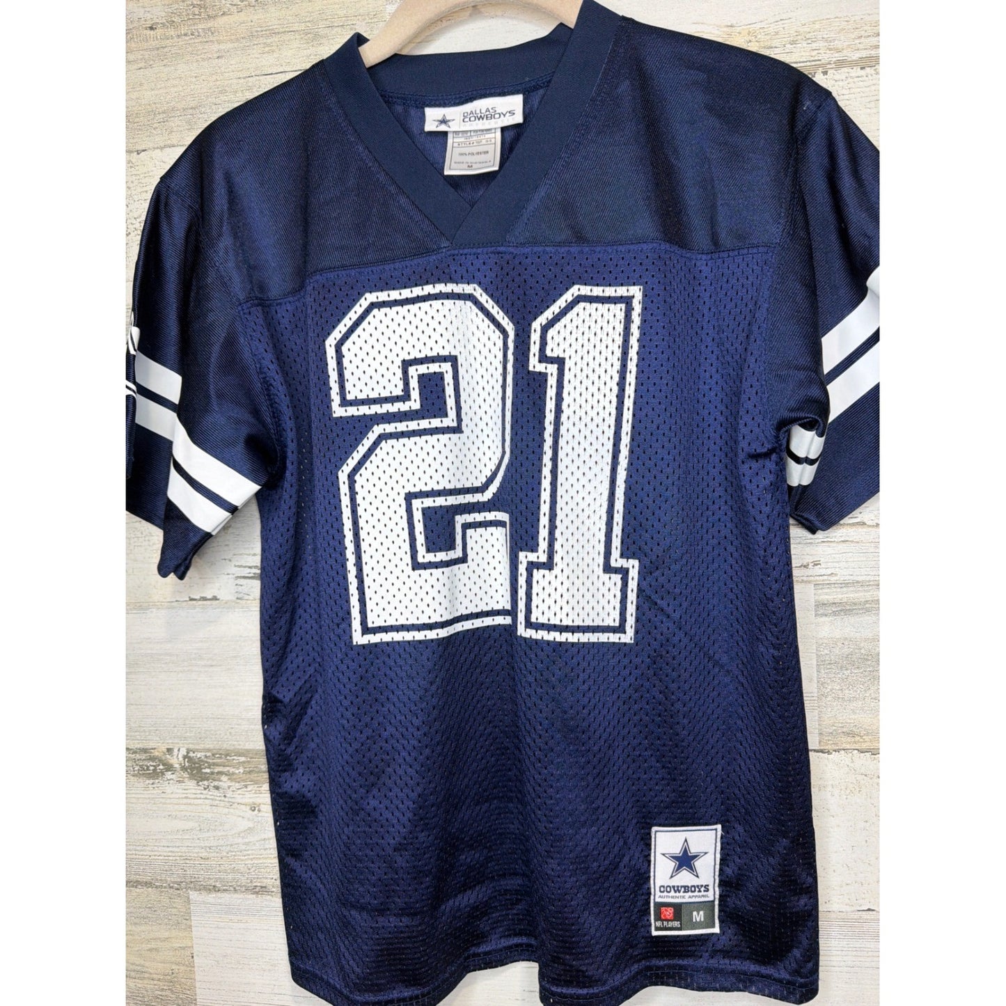 Dallas Cowboys Jersey Boys Medium Navy Blue Ezekiel Elliott 21 NFL EUC0