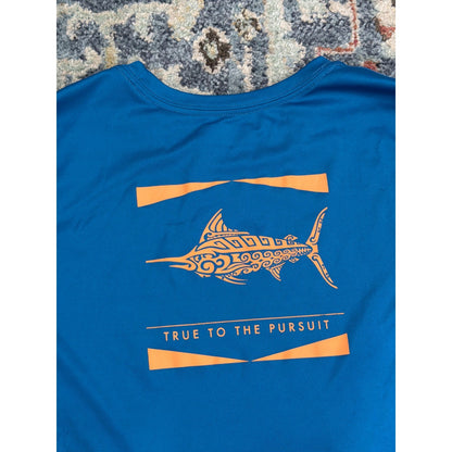 Columbia T-Shirt Boys XL 18/20 Blue PFG Performance Short Sleeve EUC4