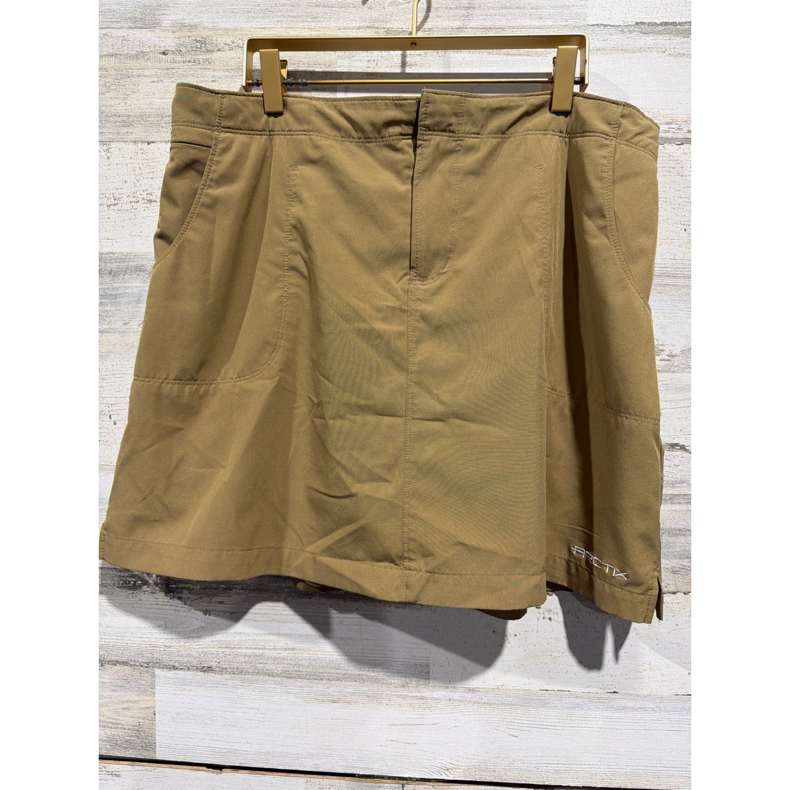 Arctix Active Skort Women Large Khaki Tan Hiking Golf Athletic EUC0