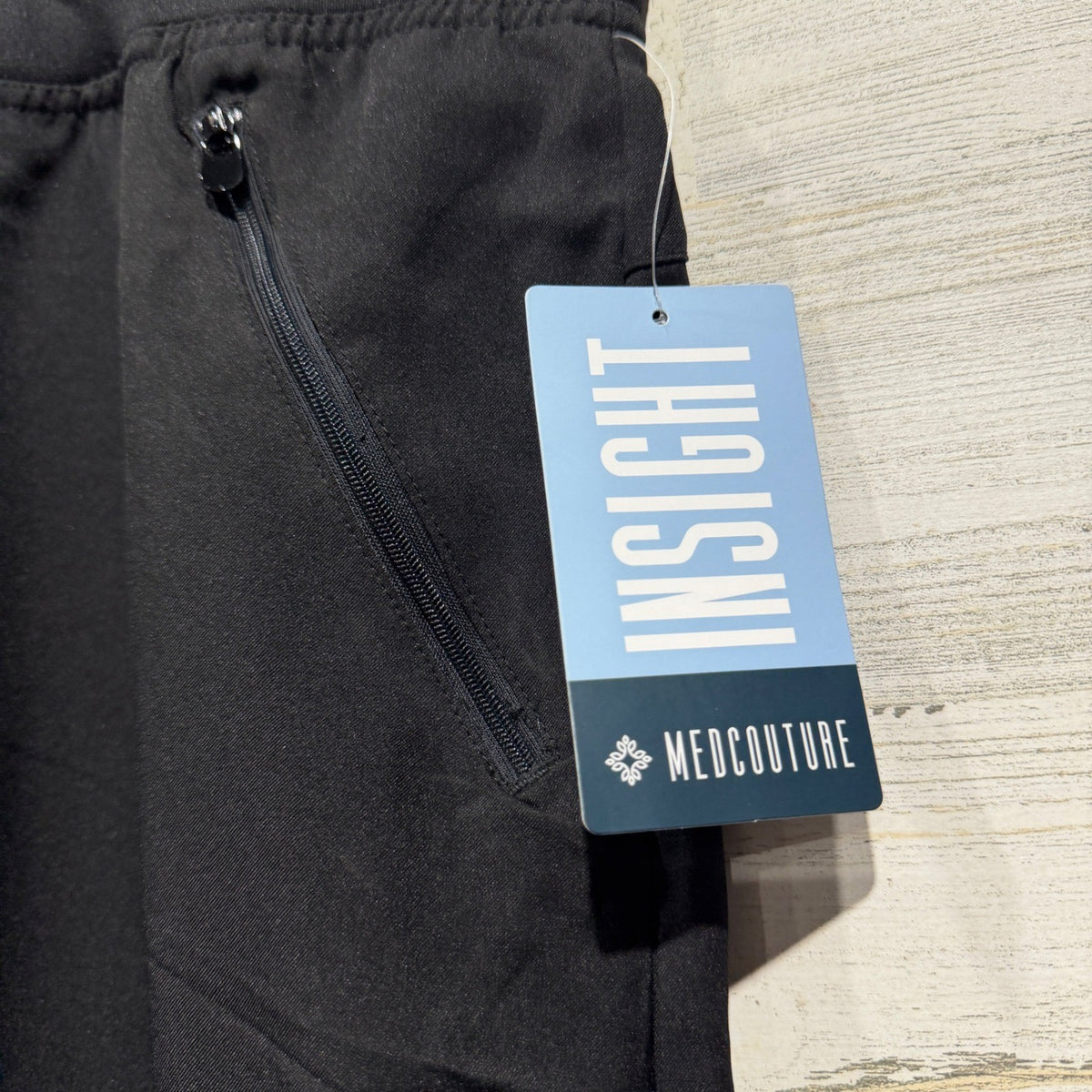Med Couture Insight Scrub Pants Women 4XL Black Solid Modern NWT1