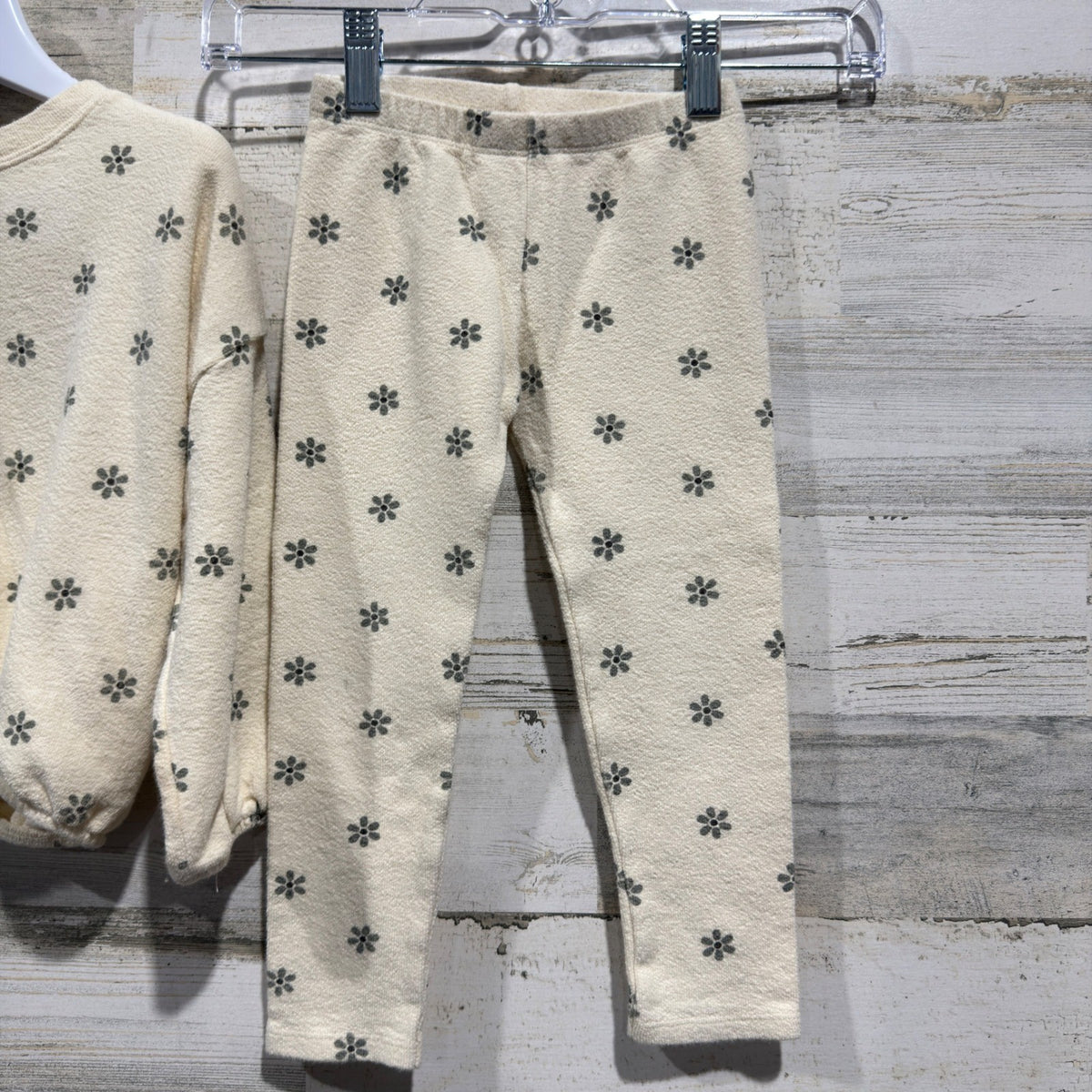Rylee + Cru Daisy Lounge Set Girls 2-3Y Cream Cotton Floral Boho Flawed*4