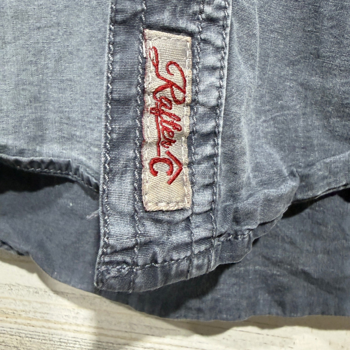 Rafter C Western Shirt Boys Small Gray Pro Flex 45 Pearl Snap Cowboy EUC2