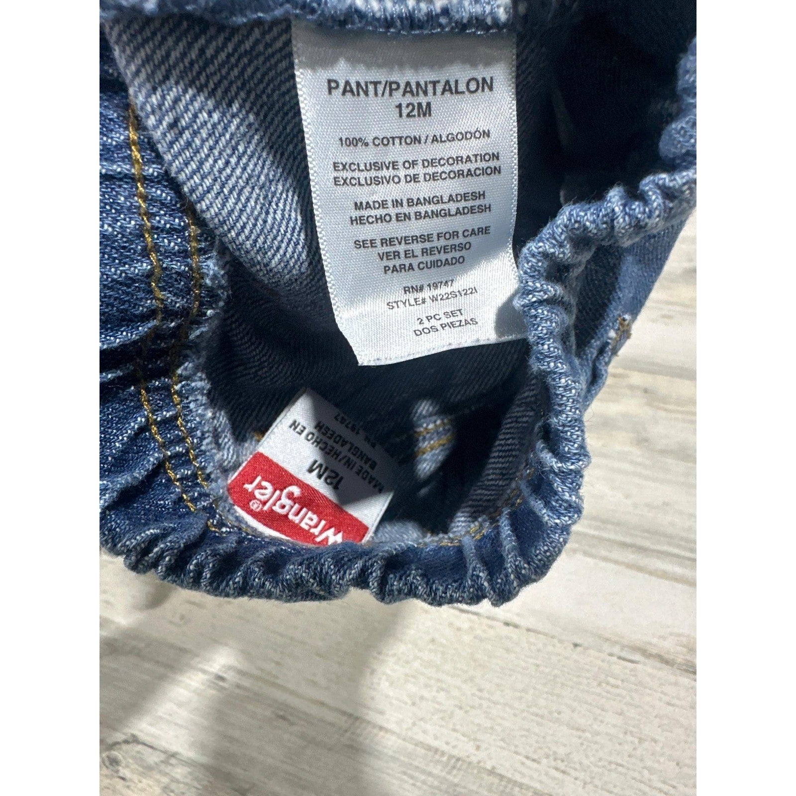 Wrangler Denim Shorts Boys 12M Blue Elastic Waist Pull On EUC2