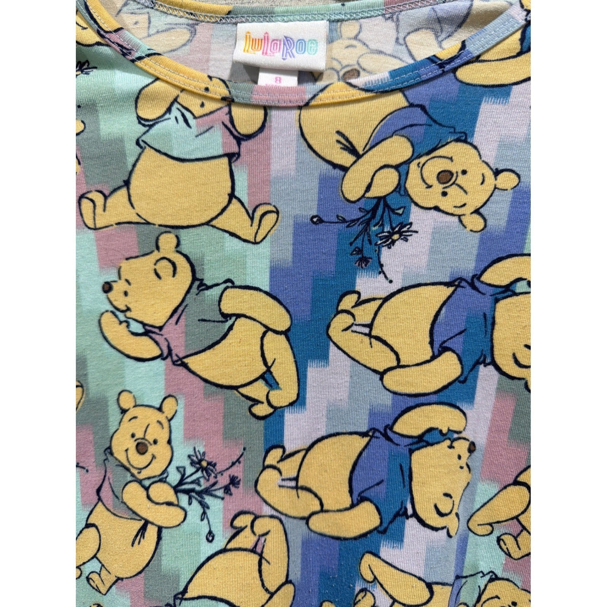 LuLaRoe Dress Tunic Girls 8 Disney Winnie The Pooh Alice Wonderland4