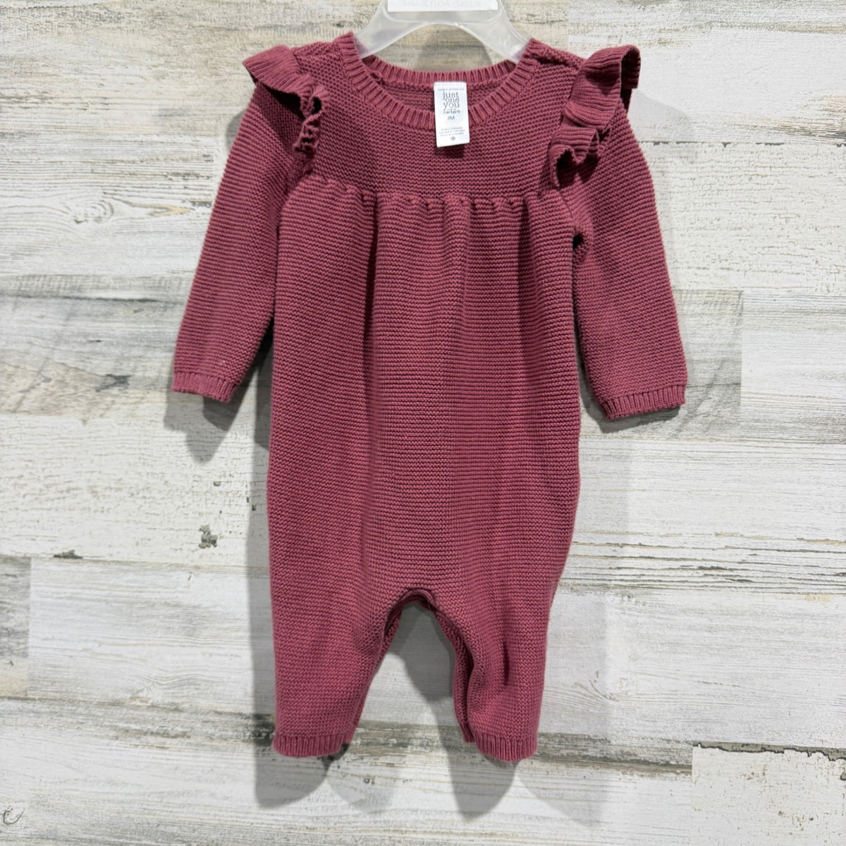 Carter's Just One You Averie Grace Co Baby Girl 0-3M Mauve Velvet Knit Bundle6