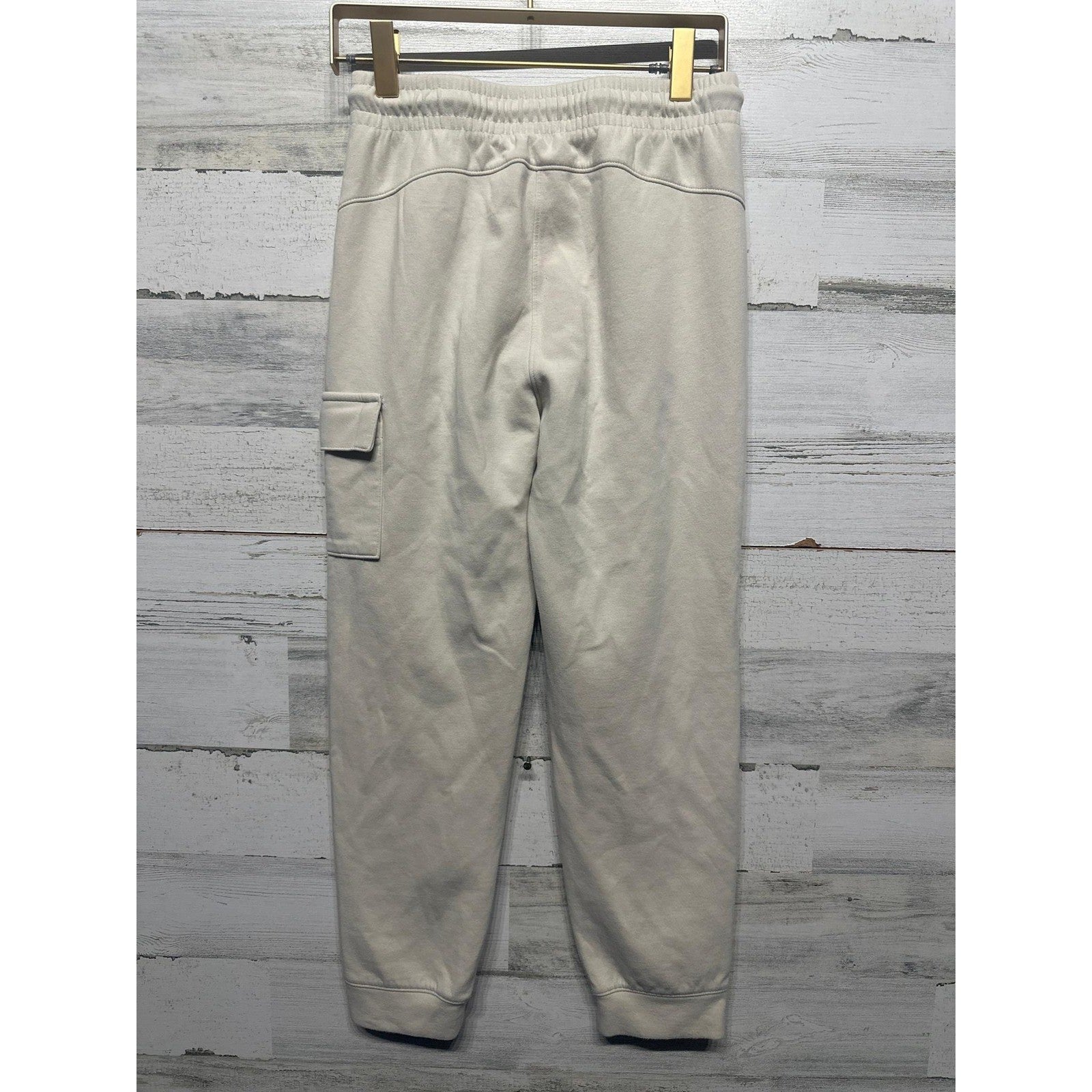 Old Navy Jogger Boys 10/12 Beige Dynamic Fleece Cargo Pants EUC1