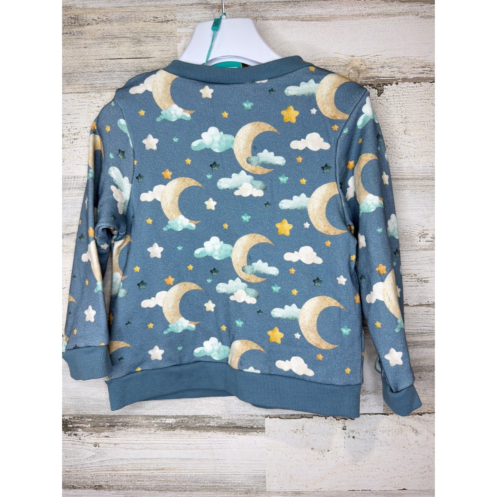 Posh Peanut Sweatshirt Kids 4T Blue Moon Star Celestial Bamboo Core NWT3