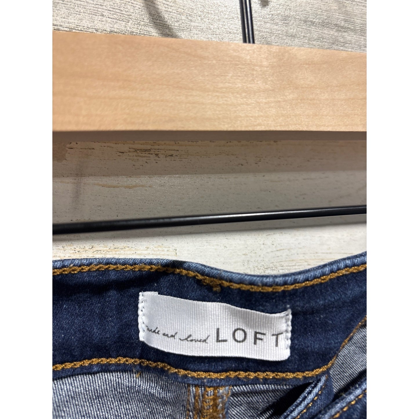 Loft Made & Loved Skinny Jeans Women 30 Tall Blue High Rise Stretch EUC1