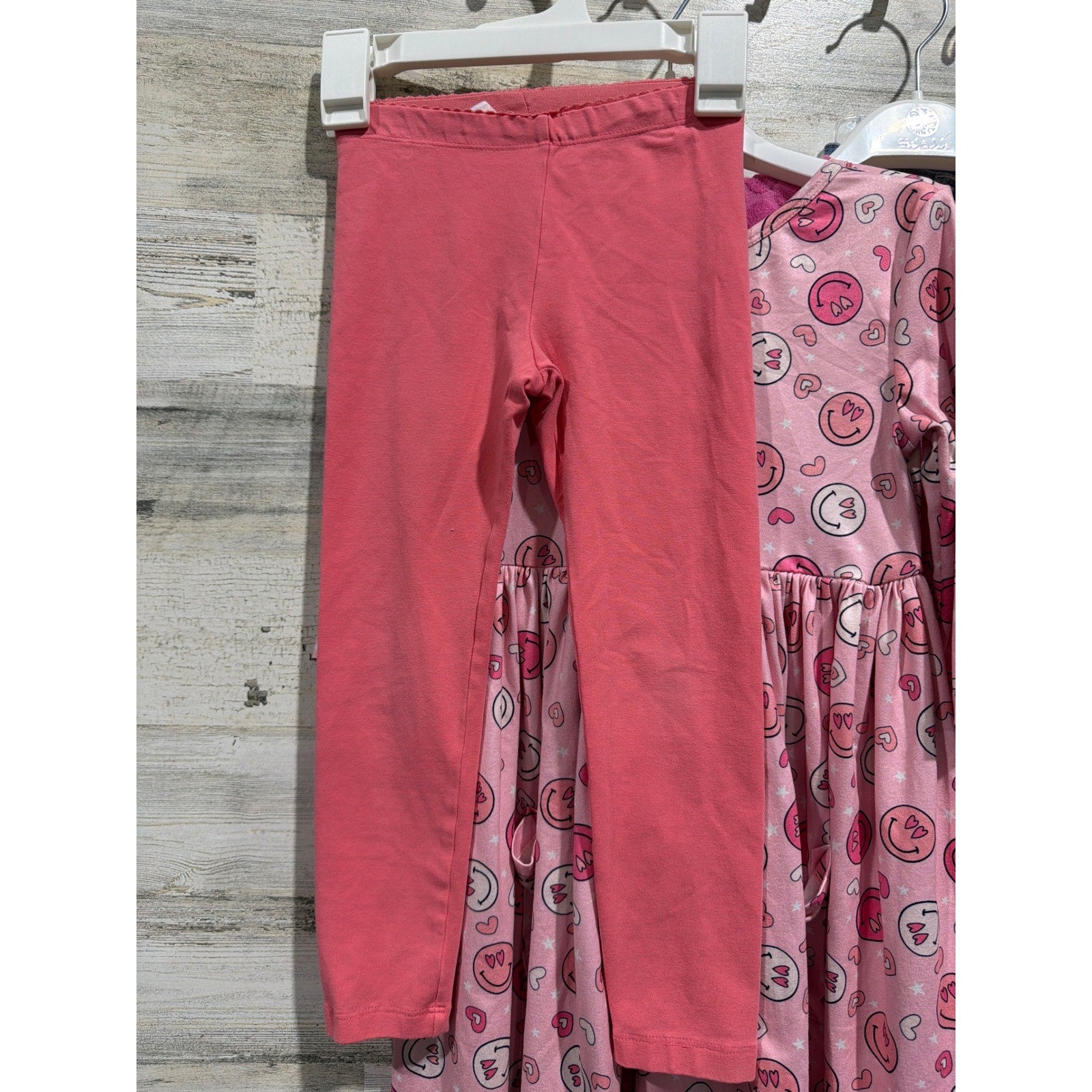 TEA MILA & Rose Jumping Bean Old Navy Girls Size 5 Pink Smiley Floral Bundle EUC2