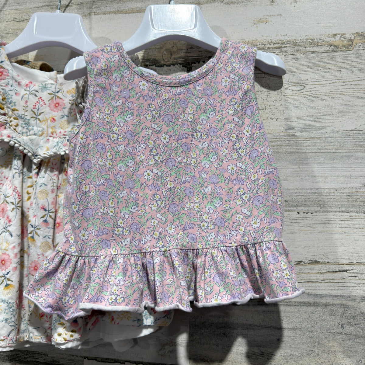 Tommy Bahama Serendipity Floral Top Tunic Lot Girls 4T Pink Tan Cotton EUC1
