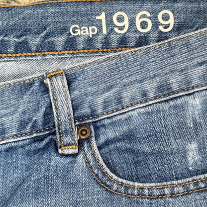 Gap 1969 Sexy Boyfriend Shorts Women 29/8 Blue Denim Cuffed Casual EUC2
