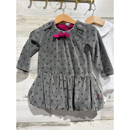 Ruffle Butts Petit Lem Baby Girls 12M Plaid Polka Dot Bundle EUC3