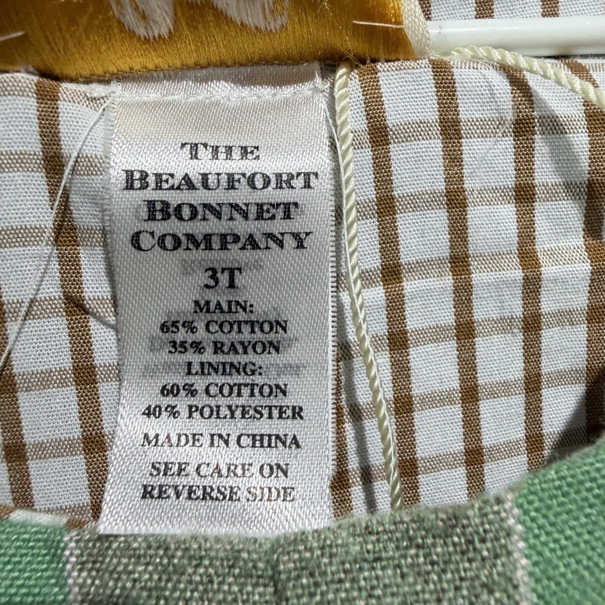 The Beaufort Bonnet Company Jon Jon Romper Boys 3T Green Plaid Cotton Blend EUC3