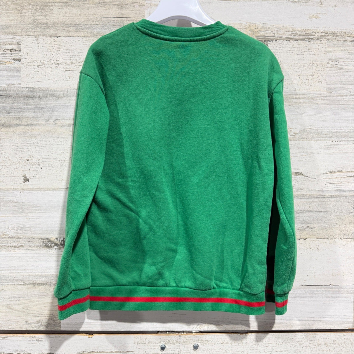 Dr. Seuss Grinch Sweatshirt Kids L 10/12 Green Christmas Graphic Holiday GUC3