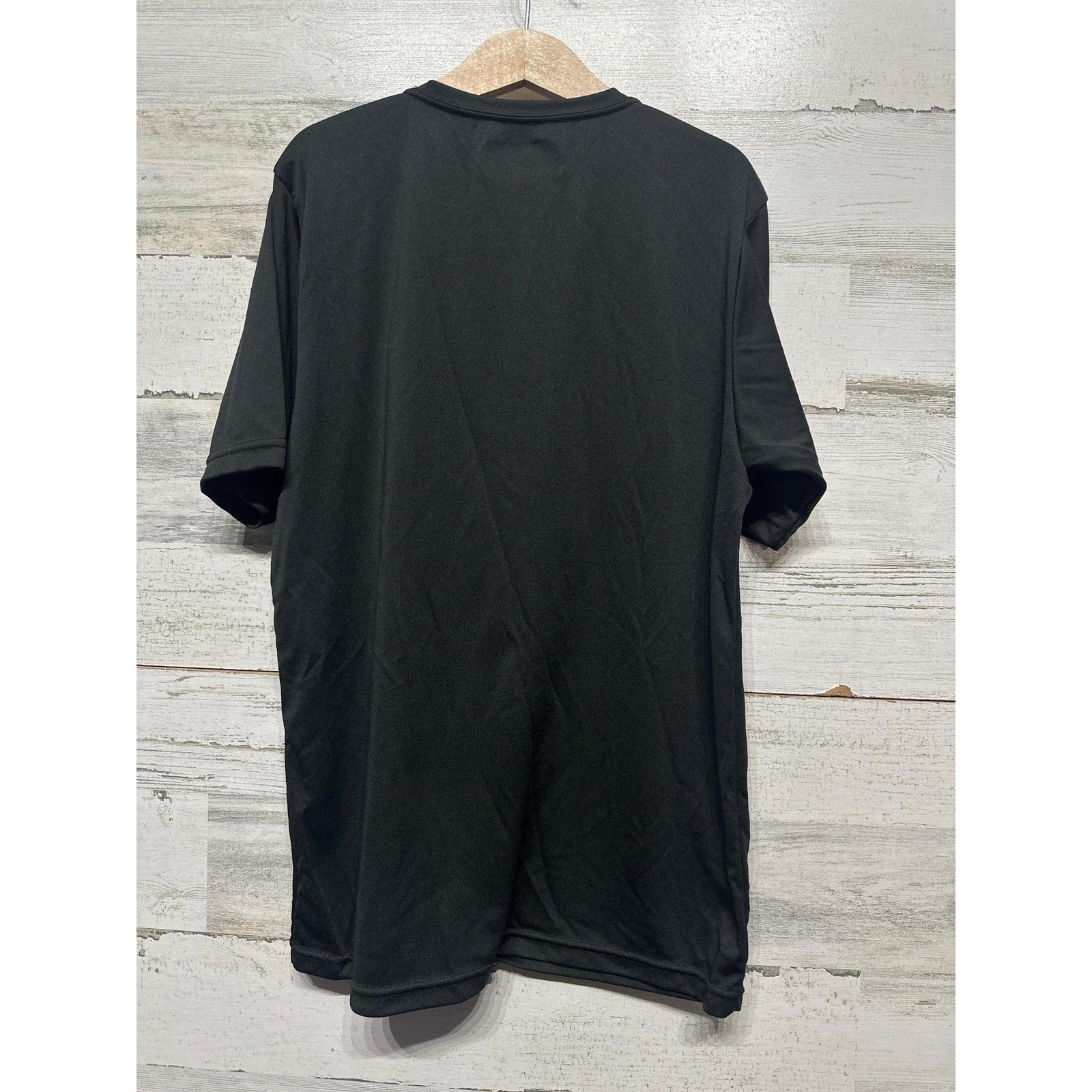 A4 Graphic Tee Boys Youth Medium Black Nederland Bulldogs Cancer Awareness EUC2