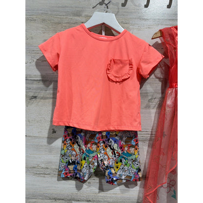 Disney Outfit Bundle Girls 3T 4T Pink Red Moana Minnie Mouse Playwear3