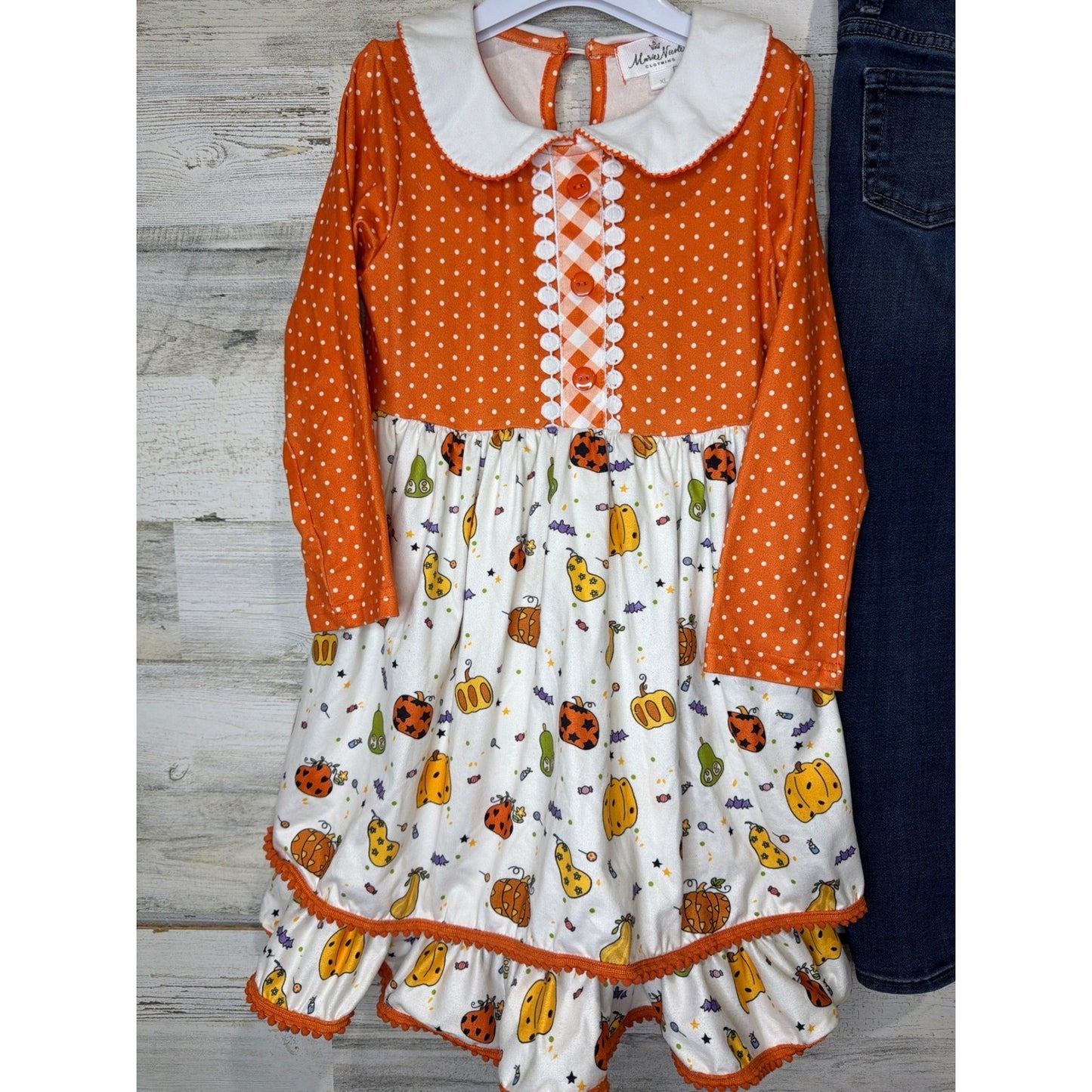 Marie Nicole Rae Dunn Cat & Jack Girls Size 6 Orange Halloween Fall Bundle4