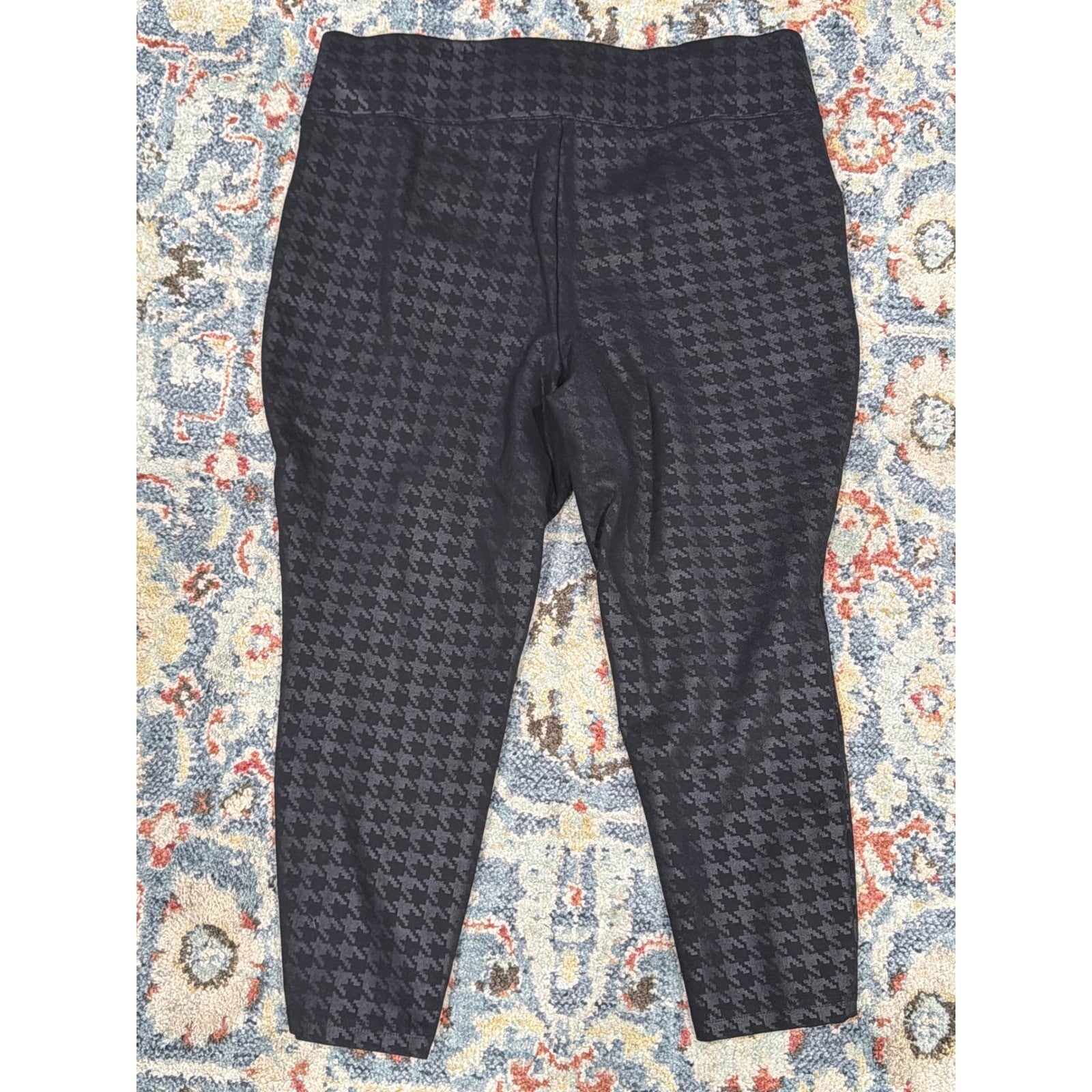Torrid Pixie Pants Women 1R Black Houndstooth Tummy Control Work EUC5