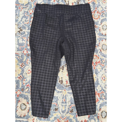 Torrid Pixie Pants Women 1R Black Houndstooth Tummy Control Work EUC5