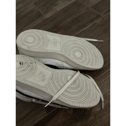 Nike Court Vision Mid Women Size 8.5 White Black Retro Sneaker GUC5