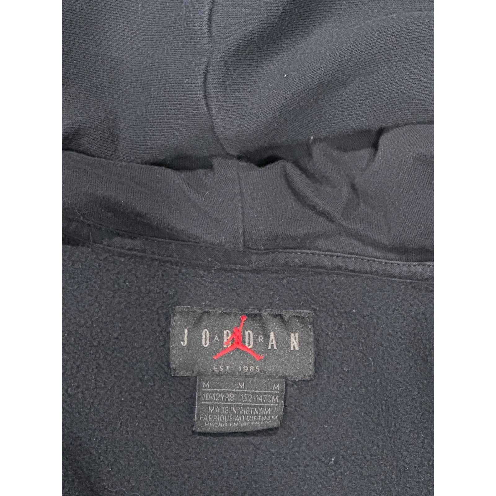 Jordan Full Zip Hoodie Boys Medium 10/12 Black Jumpman Logo GUC2