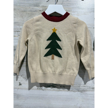 Girlhood by Little Stocking Co Sweater Set Baby Girl 6-12M Cream Green Holiday1