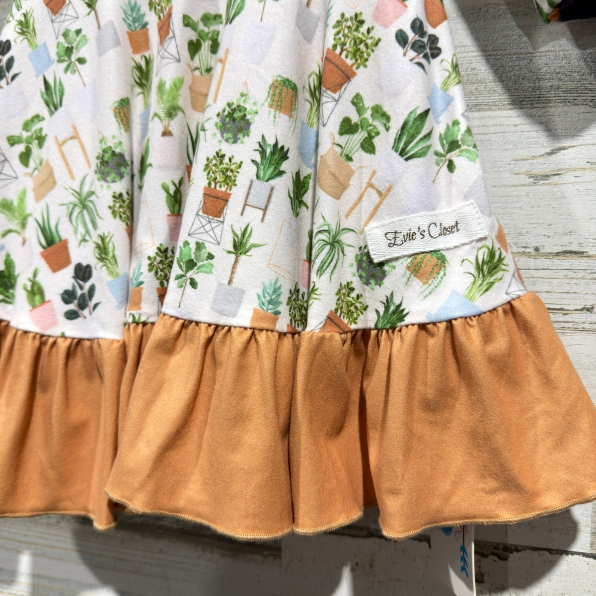 Evie's Closet Reversible Dress Girls 12M Purple Leaf Plant Boho Fall NWT5