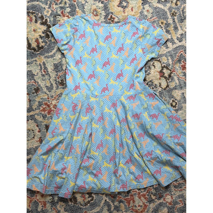 Svaha Dinosaur Skater Dress Girls 9/10 Blue Organic Cotton STEM Print3