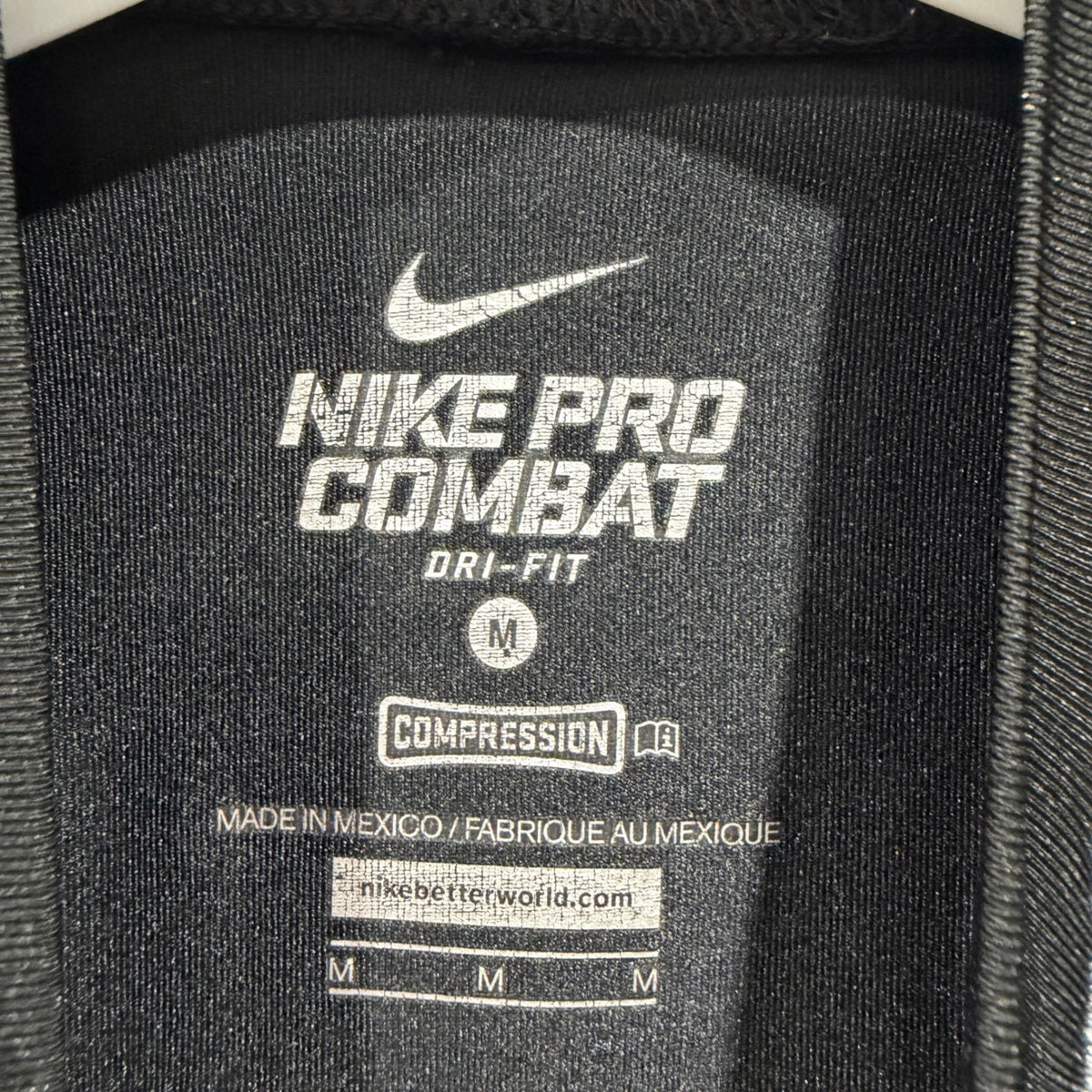 Nike Pro Combat Compression Shirt Boys Medium Black Sporty Active GUC*4