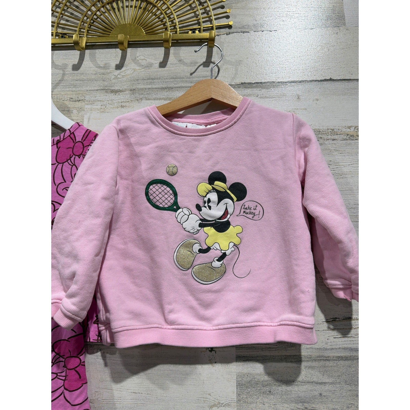 2T Girls Disney Bundle Minnie Mouse Sweatshirt Leggings Dress Disneycore EUC3