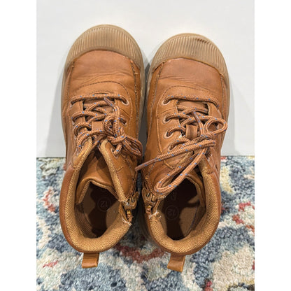 Cat & Jack Boots Boys 12 Brown Faux Leather Lace Up4