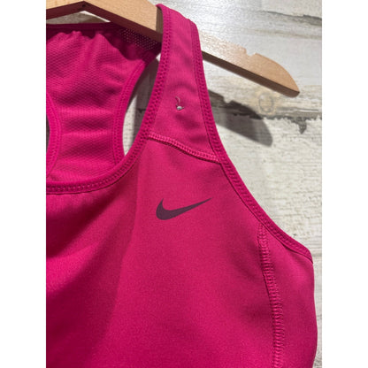 Nike Sports Bra Women Small Pink Racerback Dri-FIT Activewear EUC2