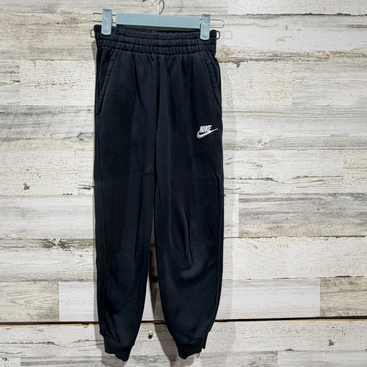Nike Joggers Boys Small Black Sweatpants Sportswear *Flawed0