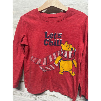 Lucky Brand Outfit Set Boys 4T Red Blue Winnie Pooh Jeans Shirt EUC1