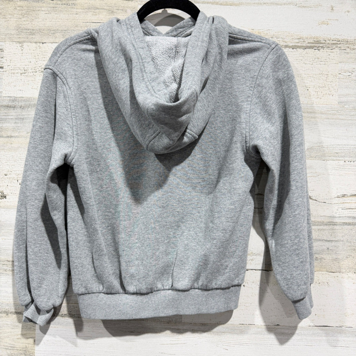 Nike Hoodie Boys Medium (Fits 6/7) Grey Embroidered Logo Fleece Sportswear EUC4
