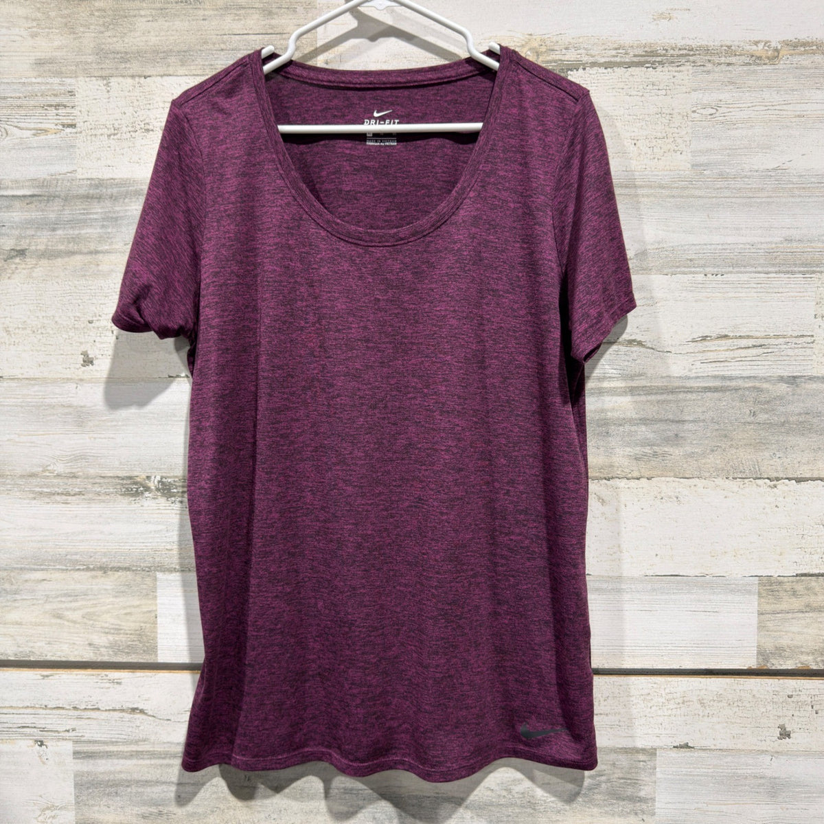 Nike Dri-FIT T-Shirt Women XL Purple Heathered Activewear Gym EUC0