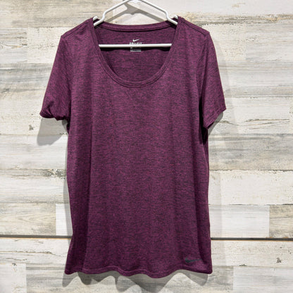 Nike Dri-FIT T-Shirt Women XL Purple Heathered Activewear Gym EUC0